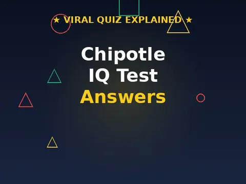 Illustration of a viral online quiz described as an IQ test