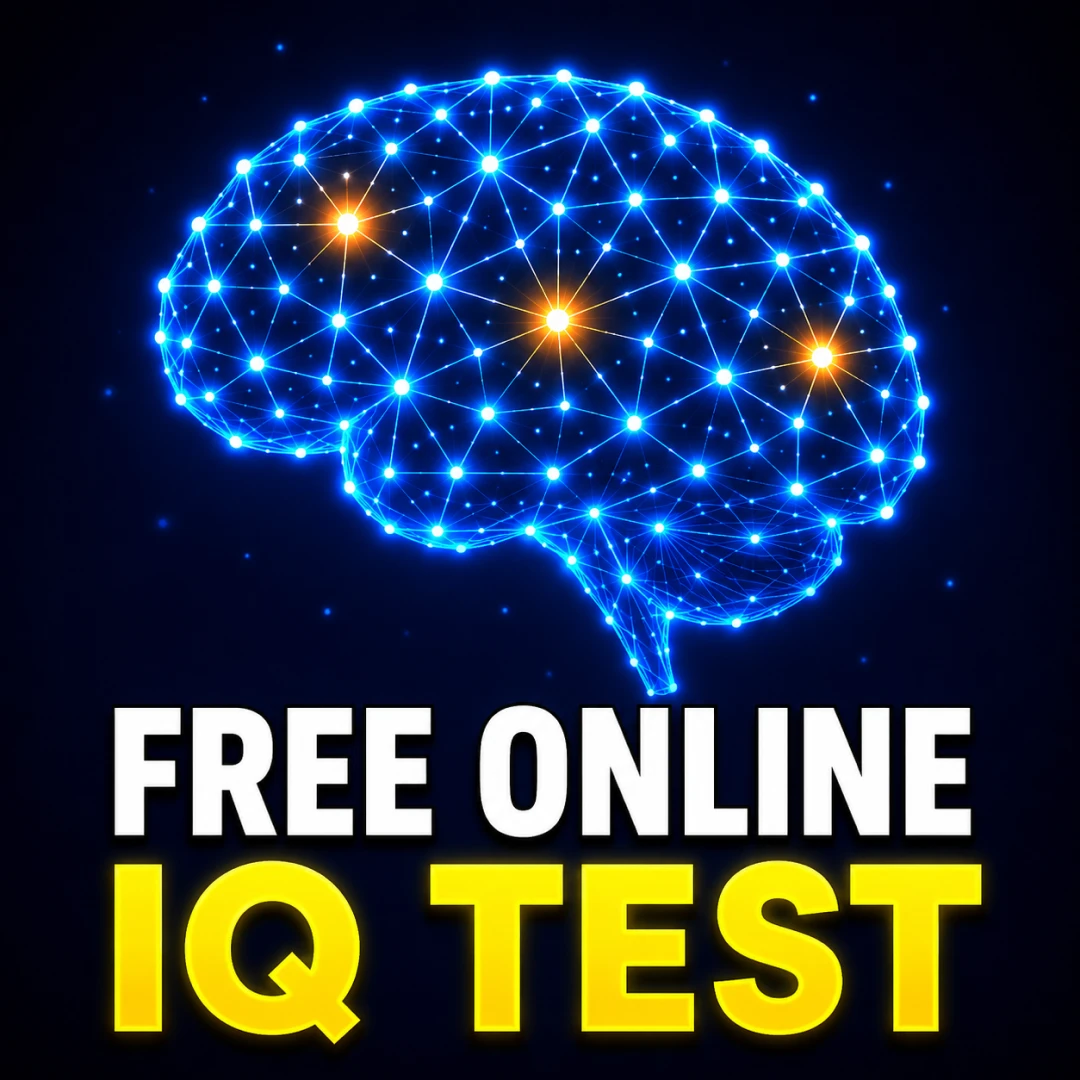 Free IQ test on IQ Test showing a sample cognitive reasoning question
